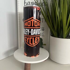 Harley-Davidson Black and Orange Travel Mug